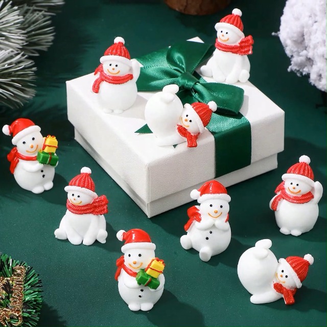 Amazon.co.jp: NUOLUX ミニ雪だるま クリスマス 飾り ミニチュア 20個